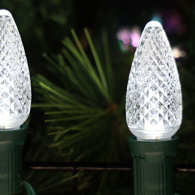 Los bulbos del reemplazo de C9 Minleon LED refrescan la prenda impermeable blanca de la UL del bulbo de la Navidad