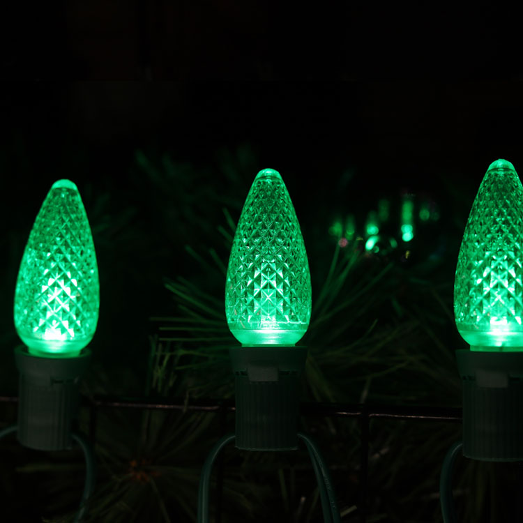 Prenda impermeable verde de la UL del bulbo de la Navidad de los bulbos del reemplazo de C9 Minleon LED