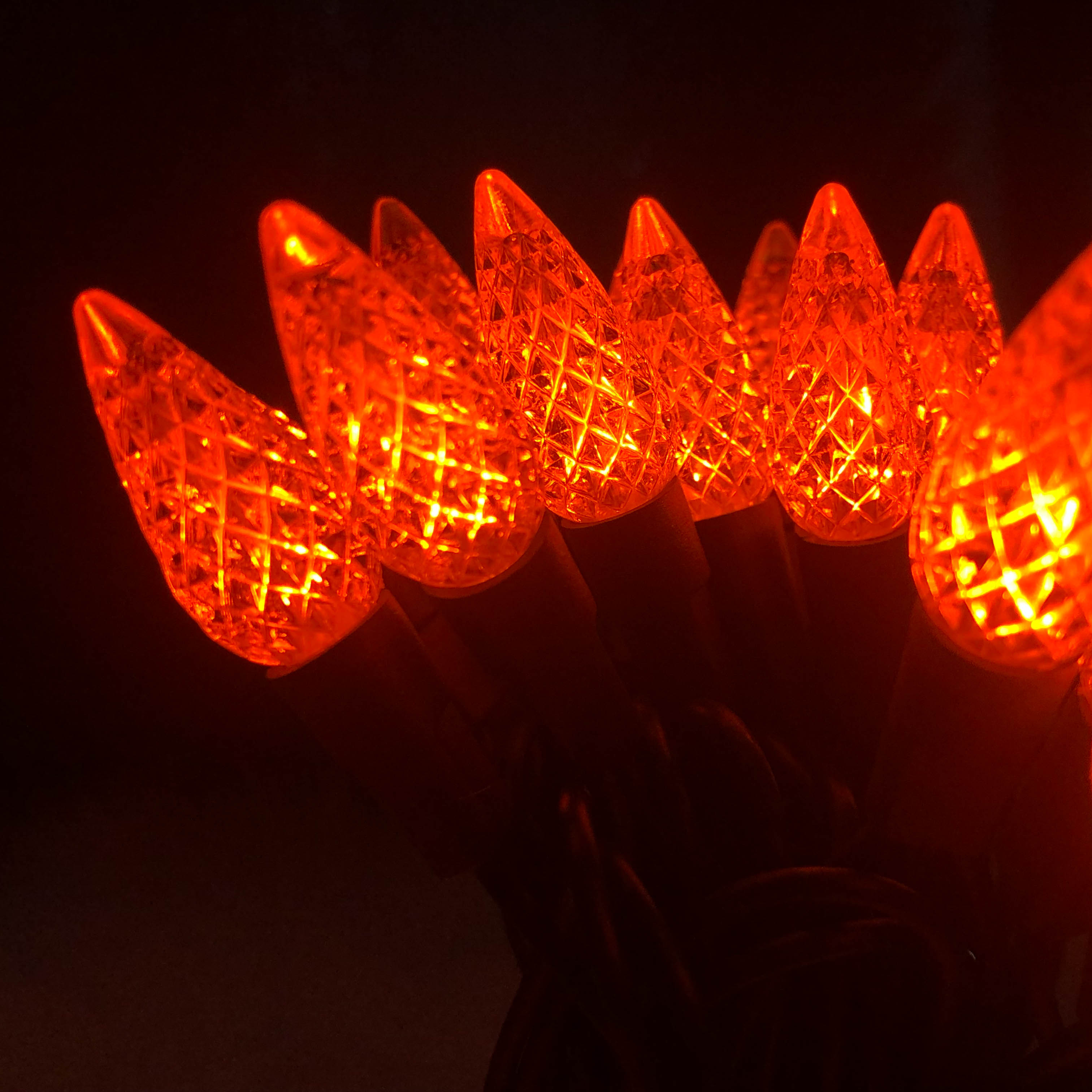 Luces anaranjadas de la secuencia de la fresa LED del uso al aire libre LED C6 de la prenda impermeable de la UL del alambre del AWG 22