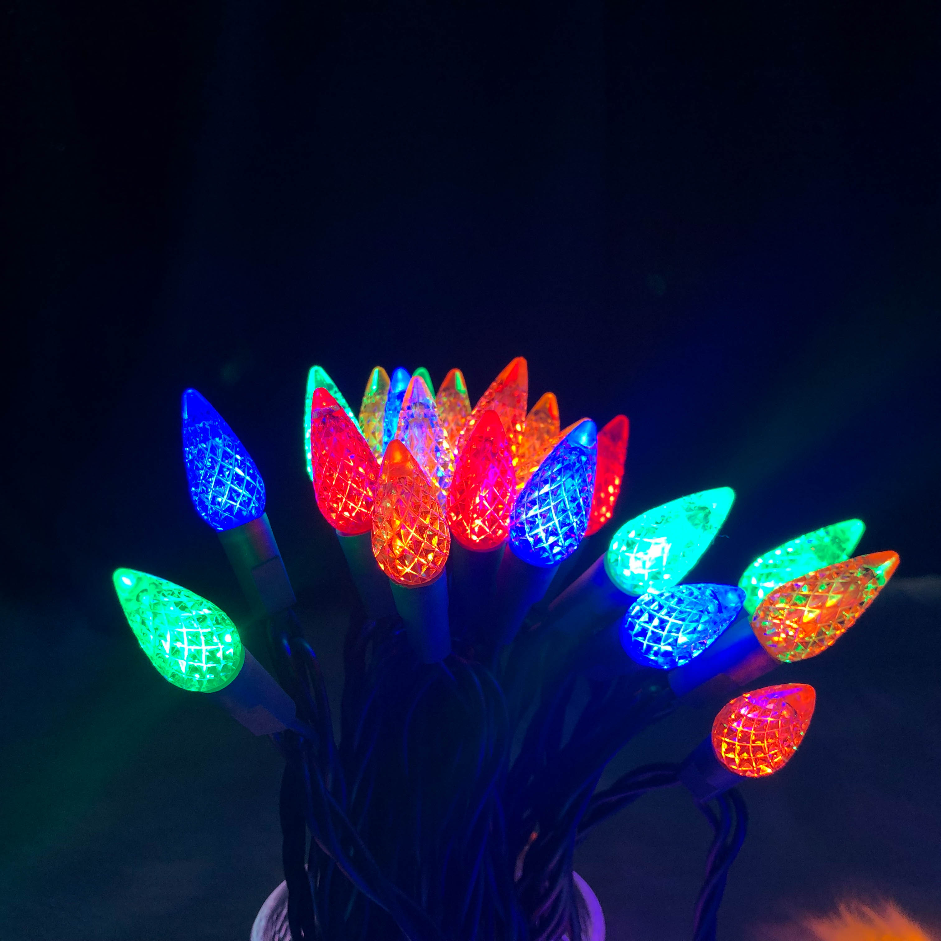Luces de Navidad LED de fresa C6 impermeables múltiples UL