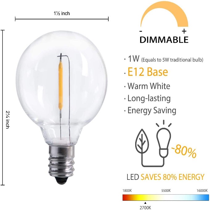 Bombillas LED de filamento G40 E12
