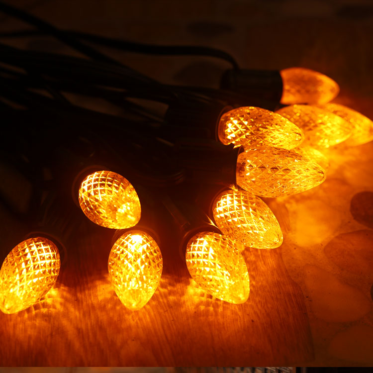Prenda impermeable al aire libre del uso de la UL amarilla del bulbo de la Navidad de los bulbos del reemplazo de C7 Minleon LED