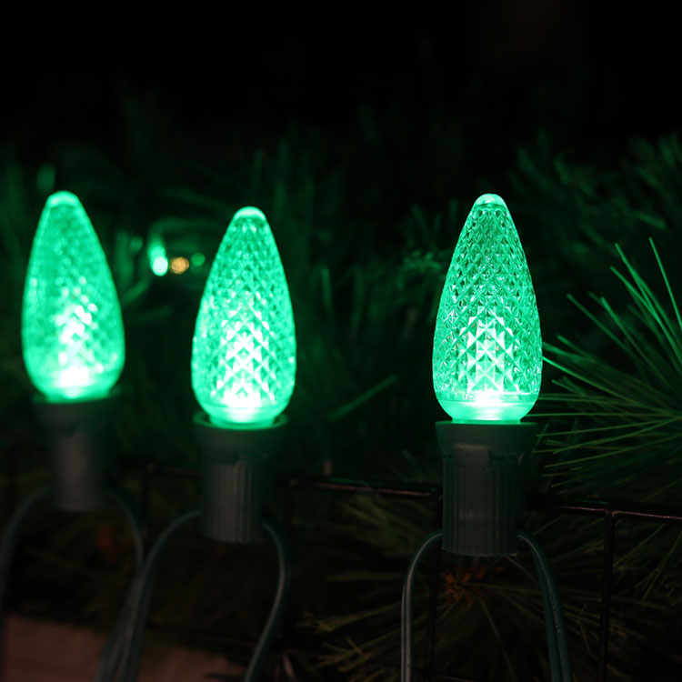 Prenda impermeable verde de la UL del bulbo de la Navidad de los bulbos del reemplazo de C9 Minleon LED