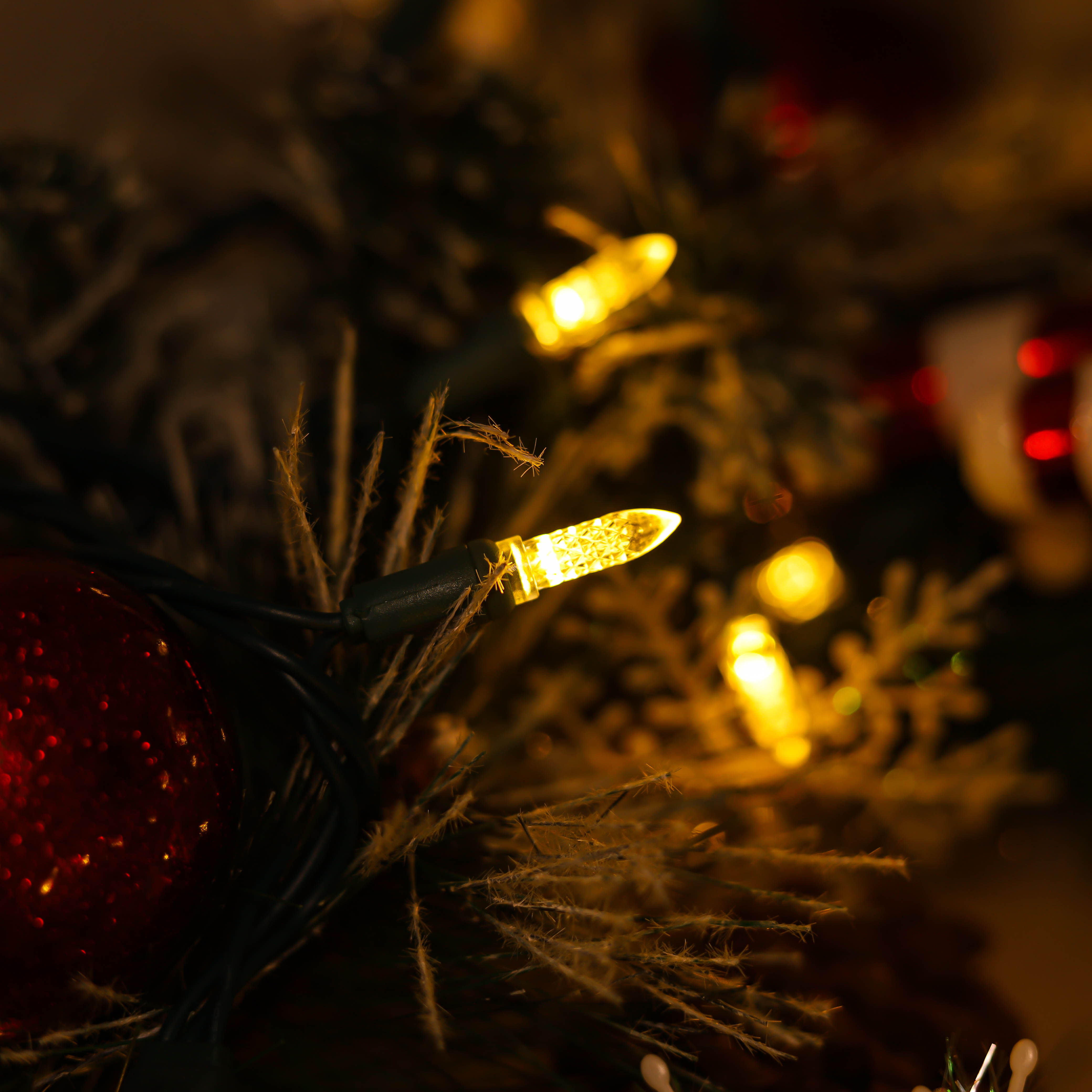 Luces navideñas LED M5 con certificación UL de color blanco cálido