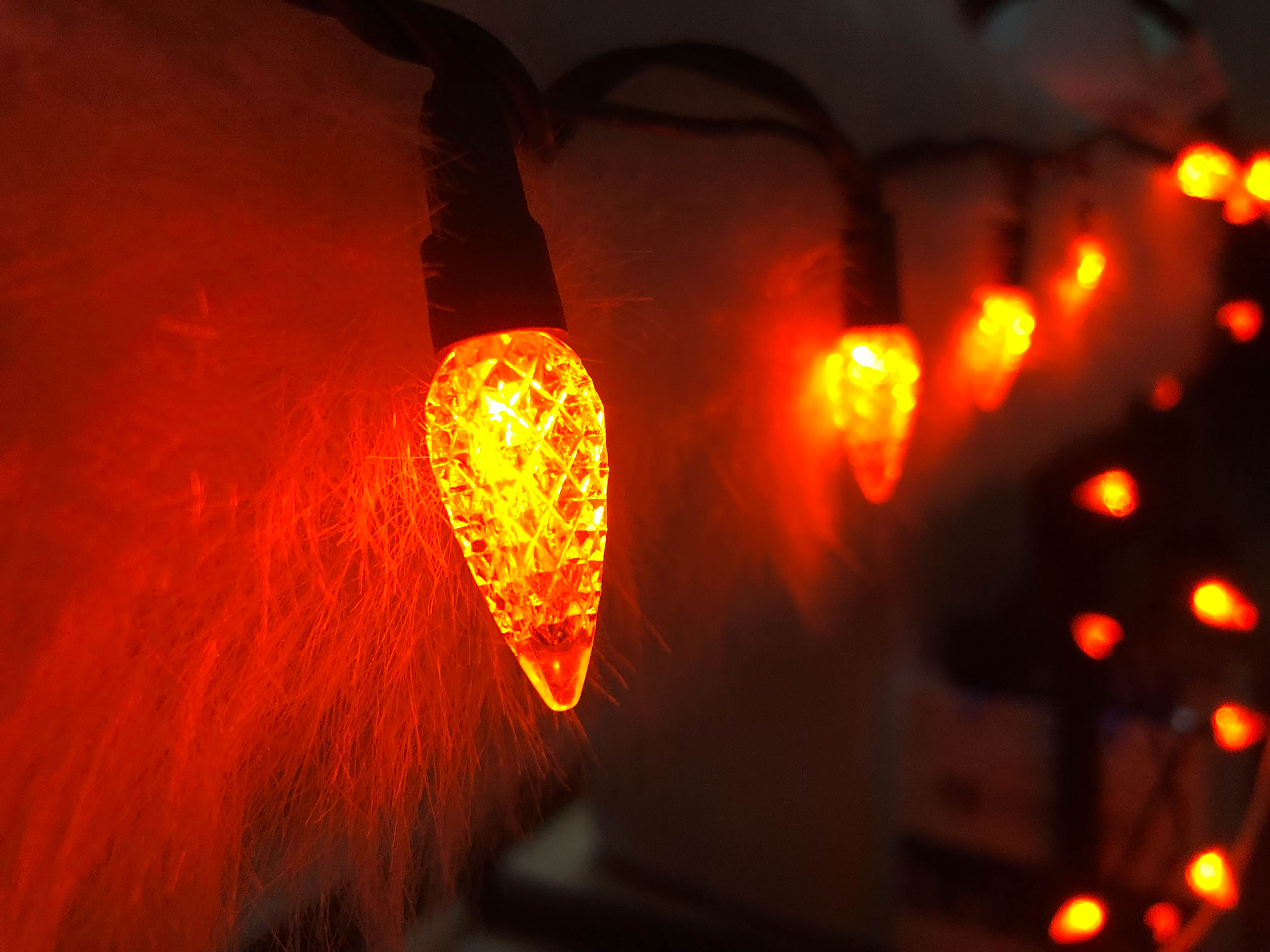 Luces anaranjadas de la secuencia de la fresa LED del uso al aire libre LED C6 de la prenda impermeable de la UL del alambre del AWG 22