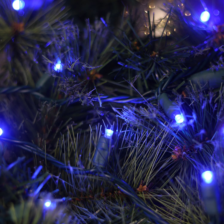 La mini secuencia LED granangular de 5MM enciende el sistema azul de la luz de la Navidad de la UL al aire libre