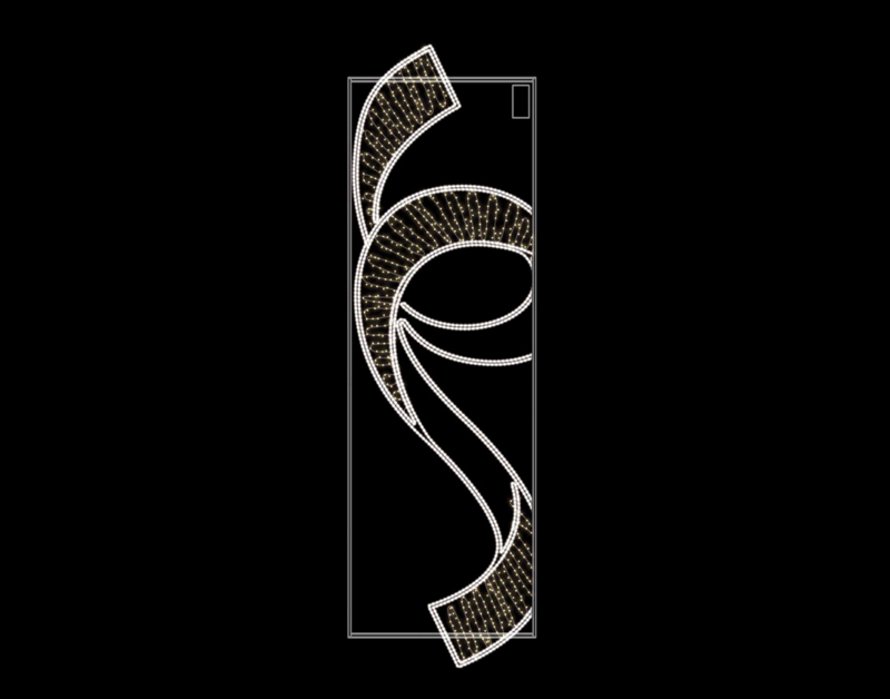 Motivo decorativo navideño con marco de aluminio Farola navideña LSM011
