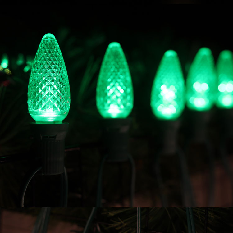 Prenda impermeable verde de la UL del bulbo de la Navidad de los bulbos del reemplazo de C9 Minleon LED