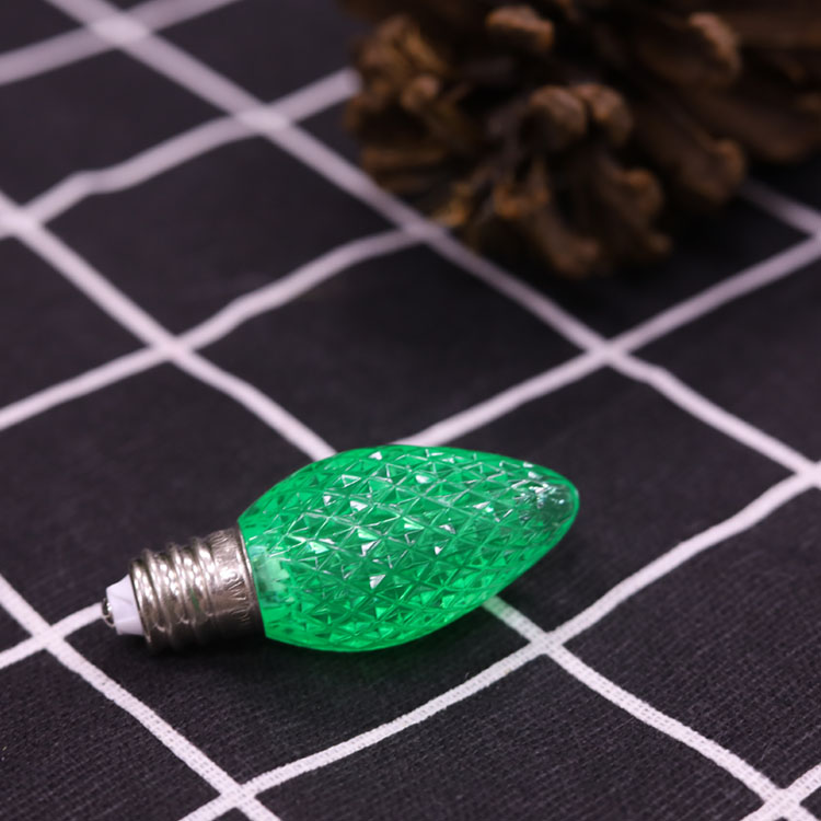 C7 Minleon LED Bombillas de repuesto Bombilla navideña verde UL impermeable al aire libre