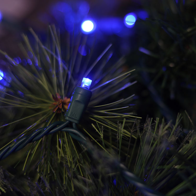 La mini secuencia LED granangular de 5MM enciende el sistema azul de la luz de la Navidad de la UL al aire libre