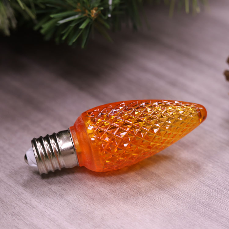 Bombillas de repuesto regulables navideñas naranjas comerciales 120V UL C9 E17