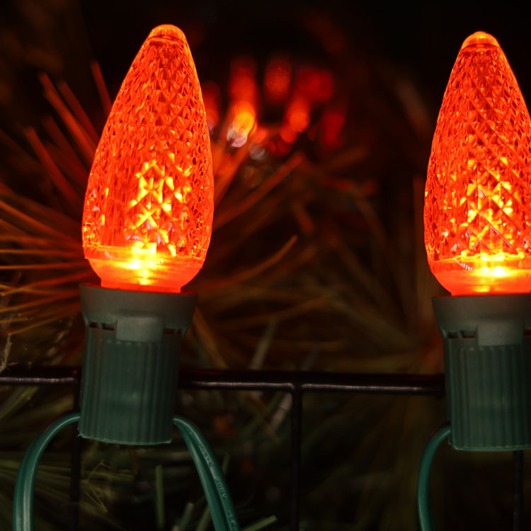 Bombillas de repuesto regulables navideñas naranjas comerciales 120V UL C9 E17