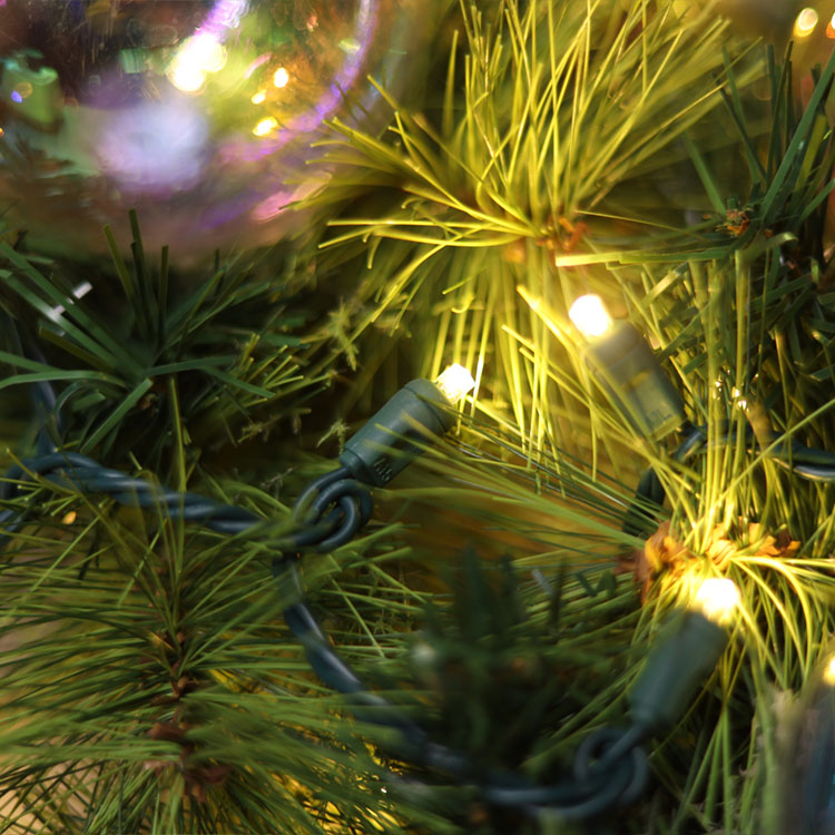 la mini secuencia granangular de 5MM LED enciende uso al aire libre de la secuencia blanca caliente de la luz de la Navidad de la UL
