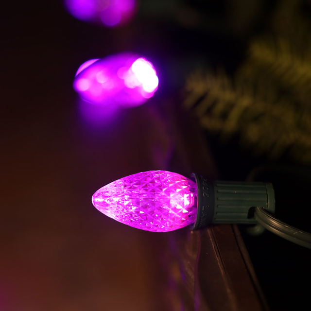 Bombillas LED de repuesto C7 color púrpura UL de 120 V