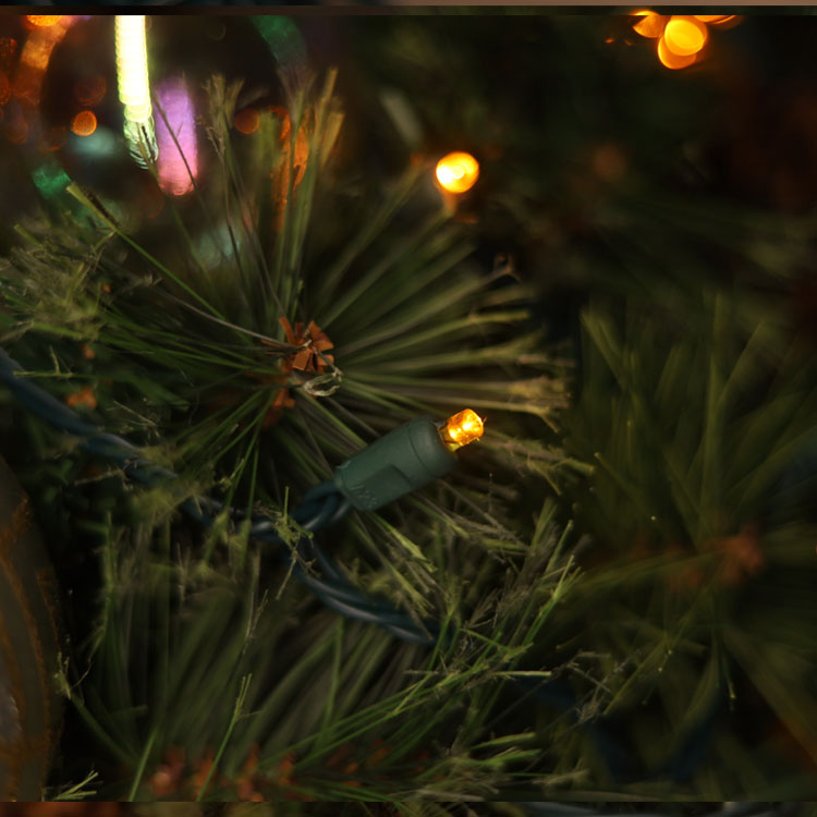 Luces de cuerda de led amarillo de 5 mm de gran angular