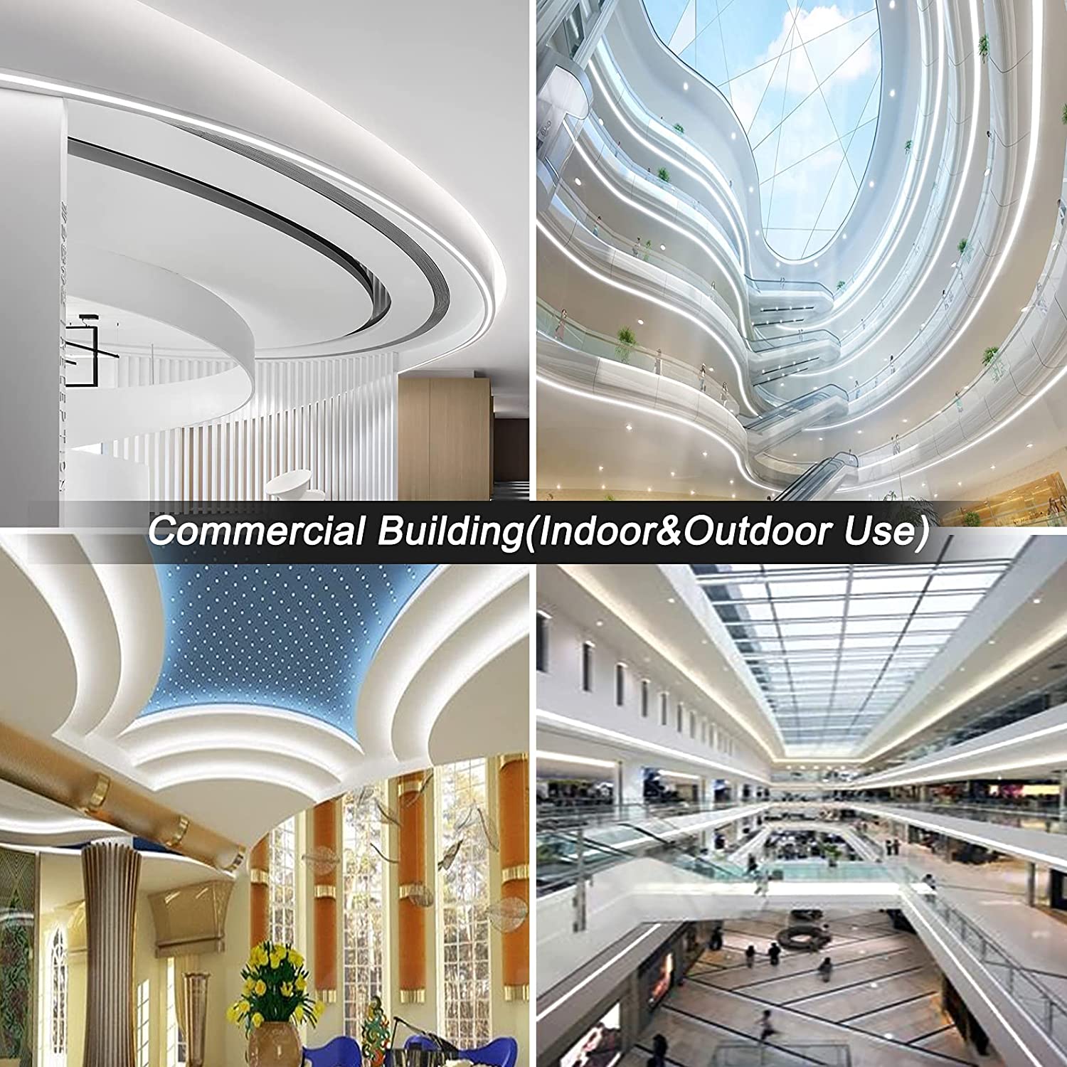 Luces de cuerda de neón LED de 110 V Luz blanca con certificación UL