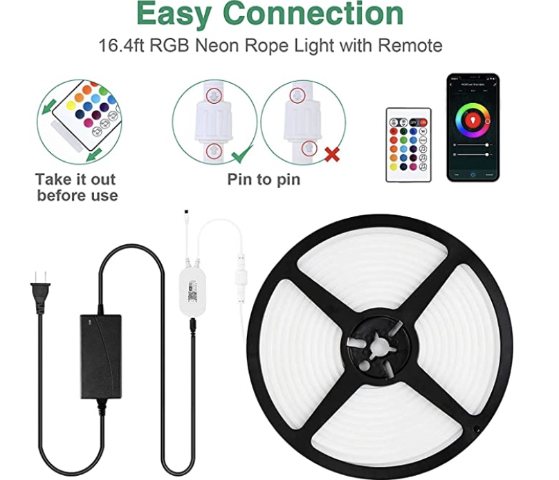 Luz de cuerda de neón RGB de 12 V