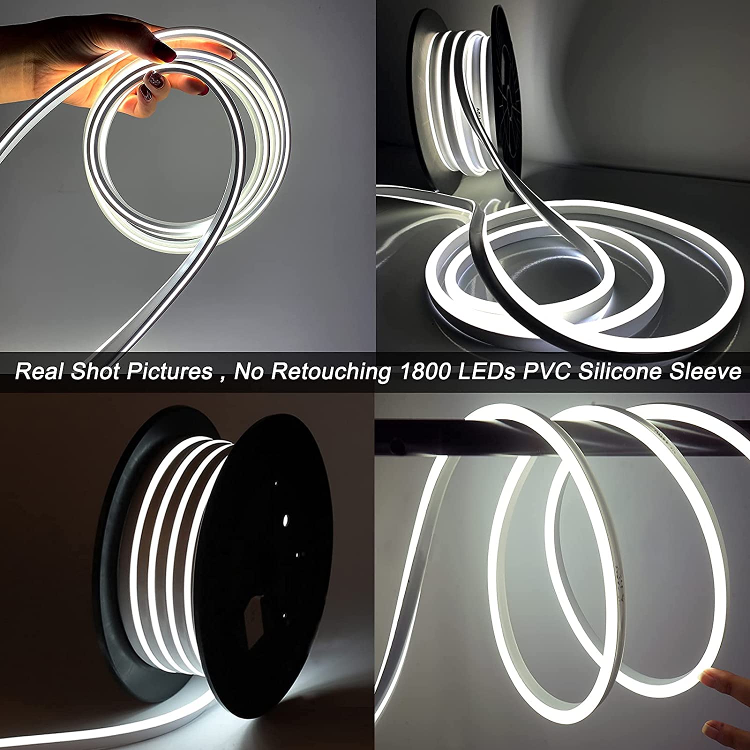 Luces de cuerda de neón LED de 110 V Luz blanca con certificación UL