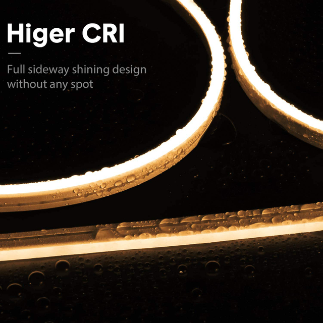 Cuerda de luz de neón blanca cálida de 12 V