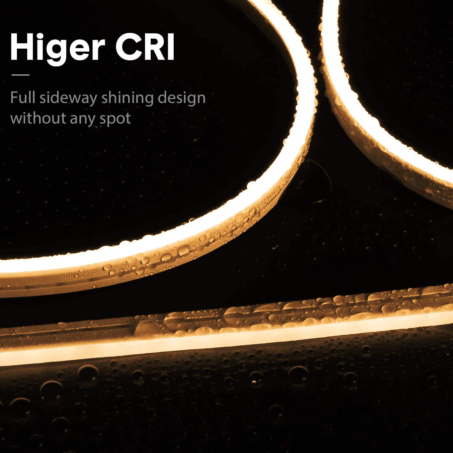 Cuerda de luz de neón blanca cálida de 12 V