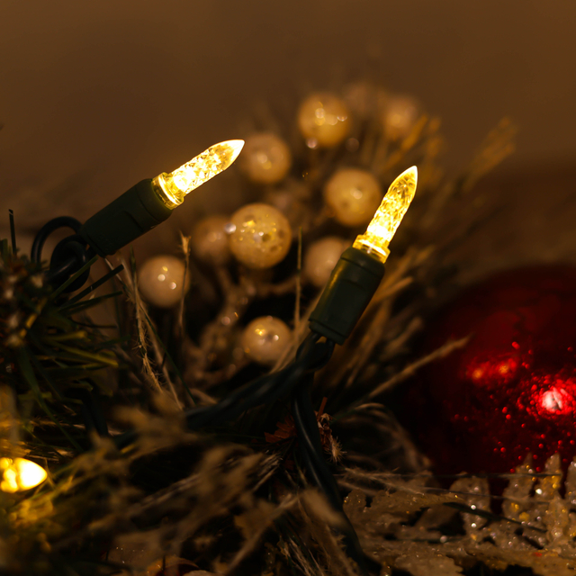 Luces navideñas LED M5 con certificación UL de color blanco cálido