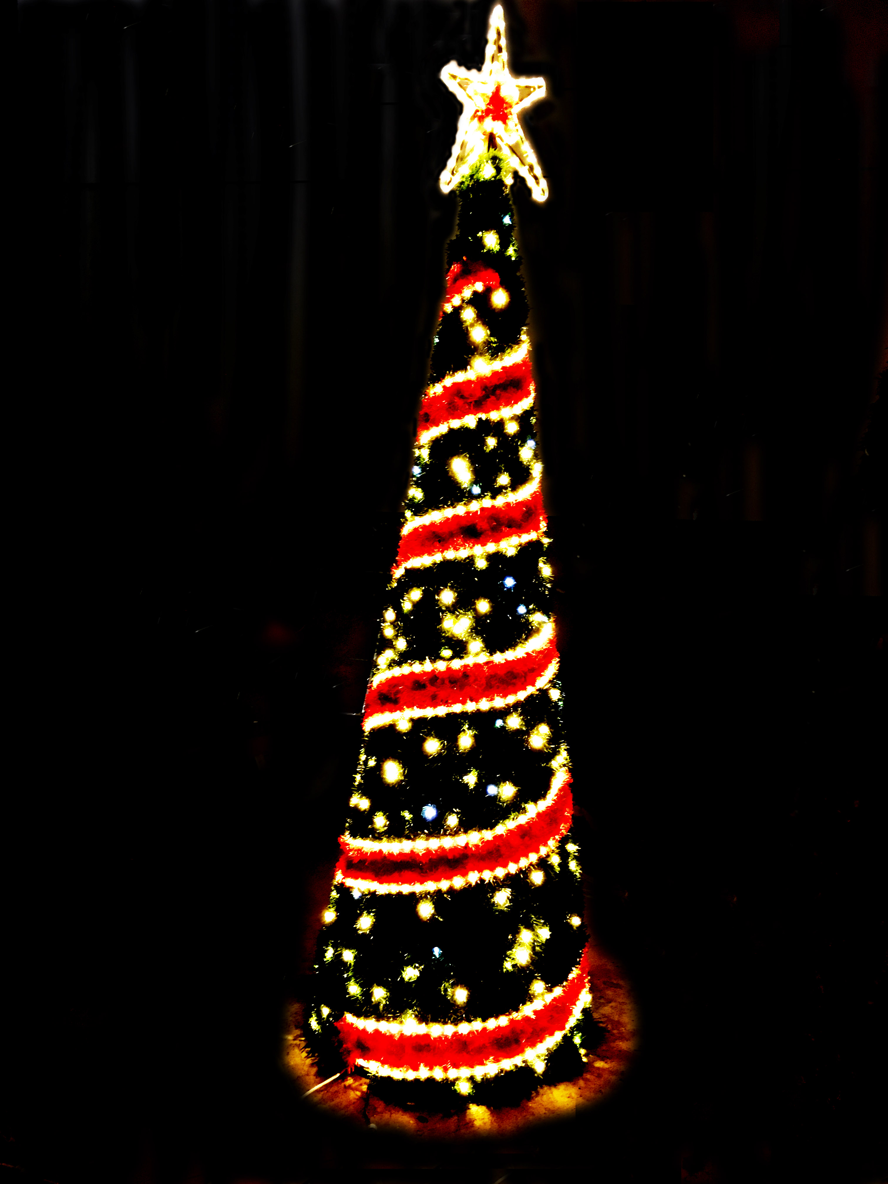 Motif de árbol de Navidad luces al aire libre