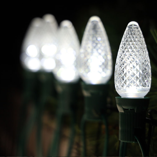 Los bulbos del reemplazo de C9 Minleon LED refrescan la prenda impermeable blanca de la UL del bulbo de la Navidad
