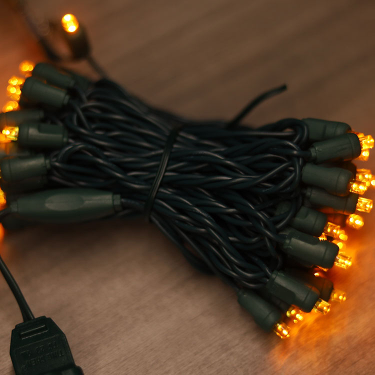 Luces de cuerda de led amarillo de 5 mm de gran angular