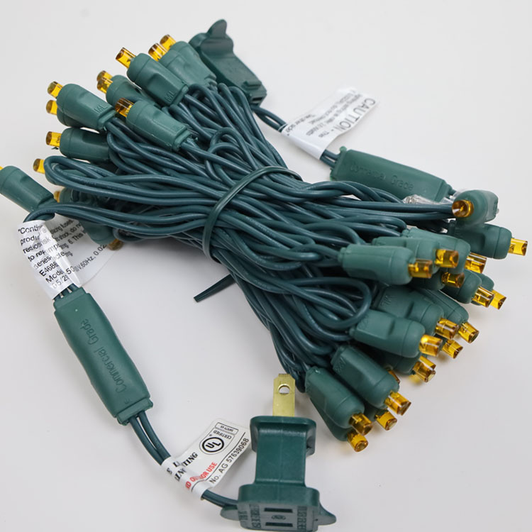 Luces de cuerda de led amarillo de 5 mm de gran angular