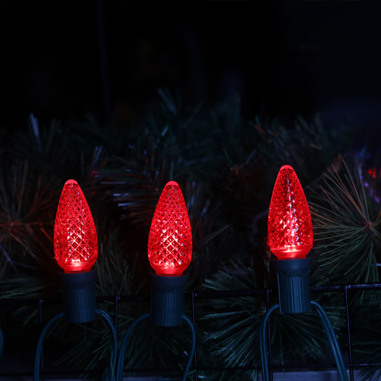 Bombillas LED de repuesto navideñas Minleon C9 LED rojo 