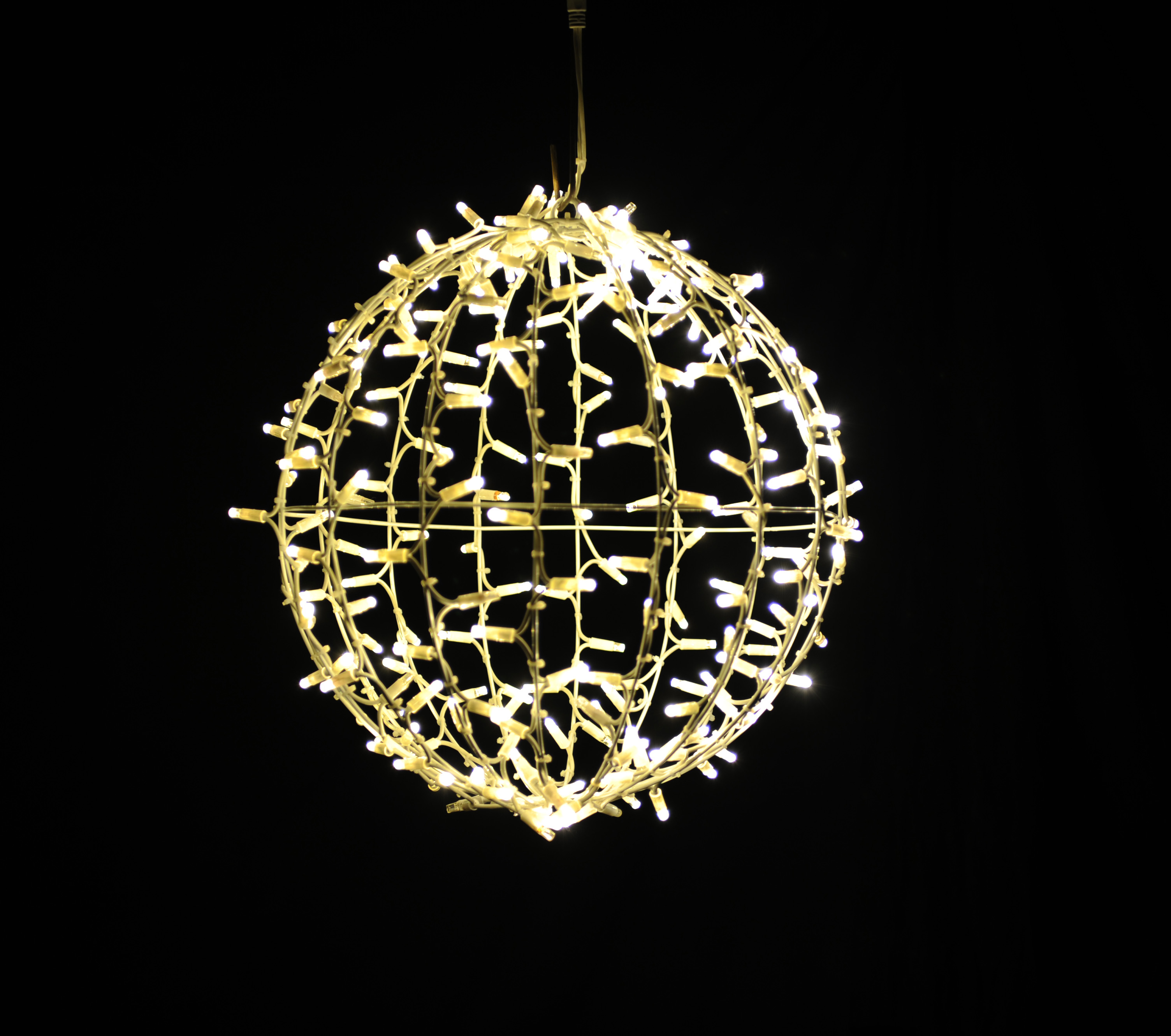 Luces de motivo de esfera de Navidad de metal 3d
