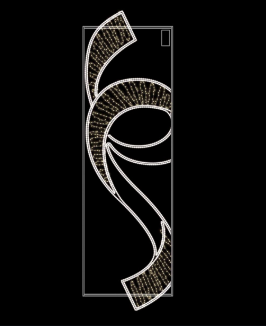 Motivo decorativo navide&ntilde;o con marco de aluminio Farola navide&ntilde;a LSM011