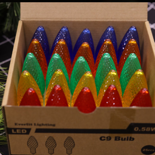 Bombillas de repuesto LED UL C9 Minleon Bombilla navideña múltiple
