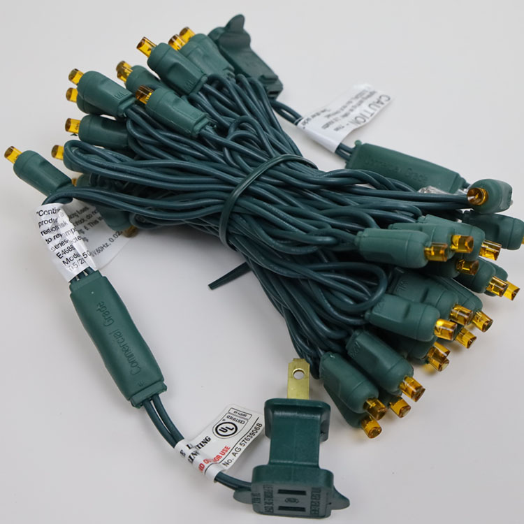 Luces de cuerda LED naranja de 5 mm de gran angular al aire libre