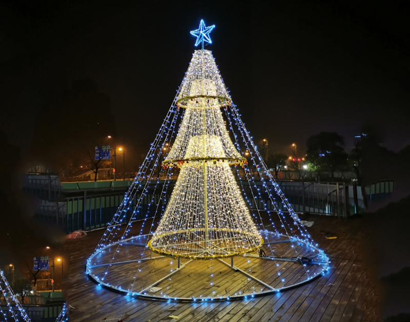 Luces comerciales de motivos de árbol al aire libre