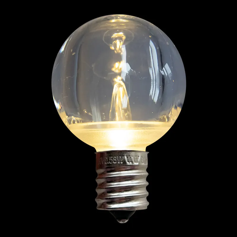 Bombilla LED Transparente G50/E17 – Blanco Cálido Tradicional