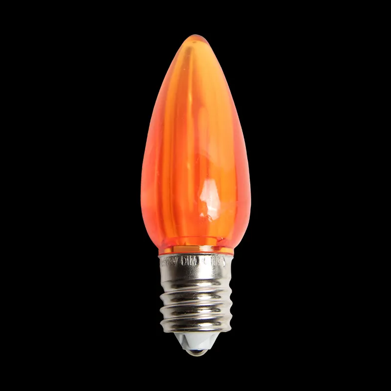 Bombilla LED C9 Transparente Naranja