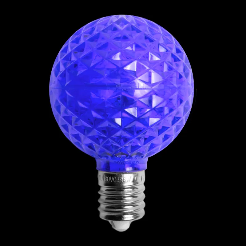 Bombilla LED Transparente G50 – Azul