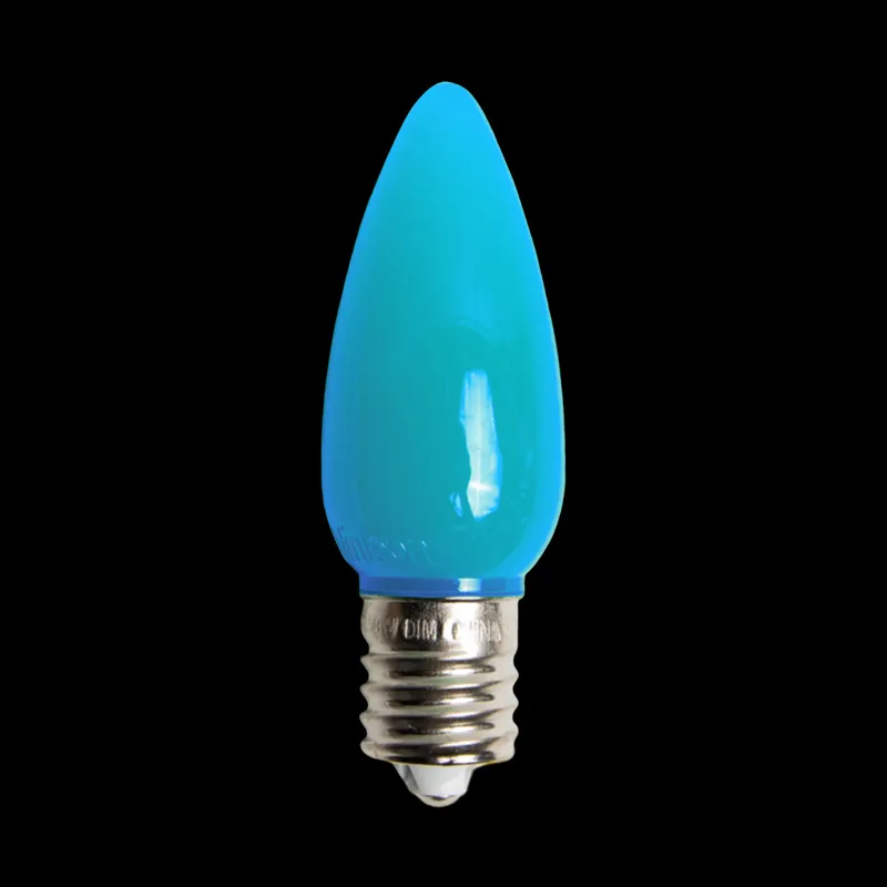 Bombilla LED C9 opaca verde azulado