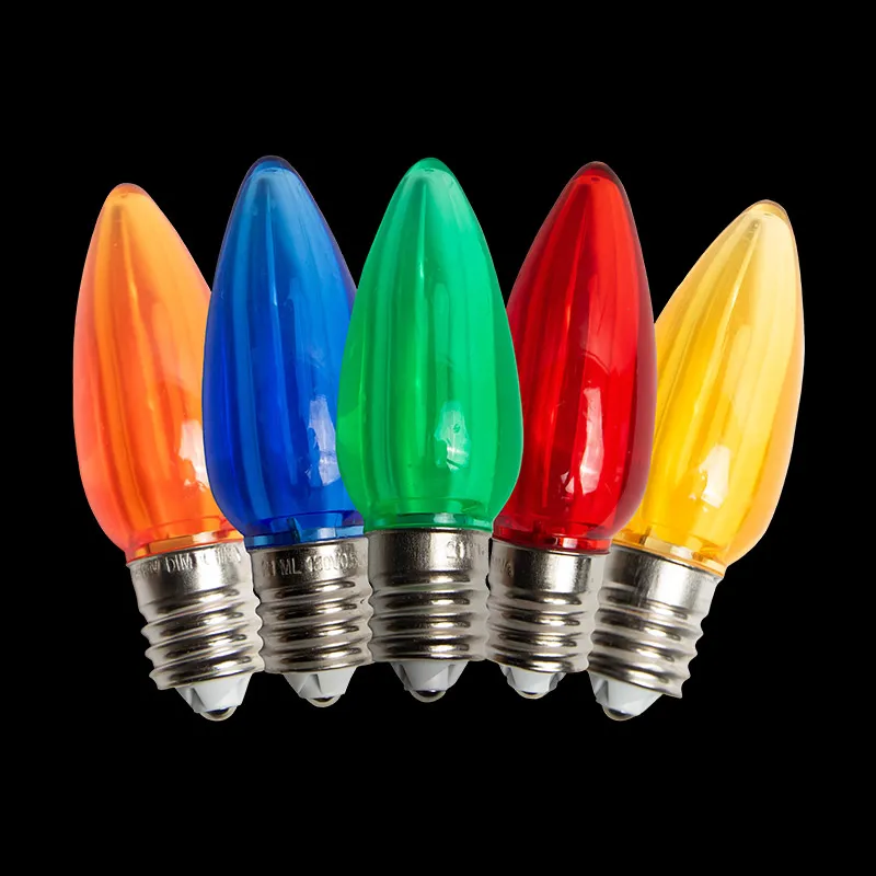 Bombilla LED transparente C9 – Multi (R/G/Y/B/O)