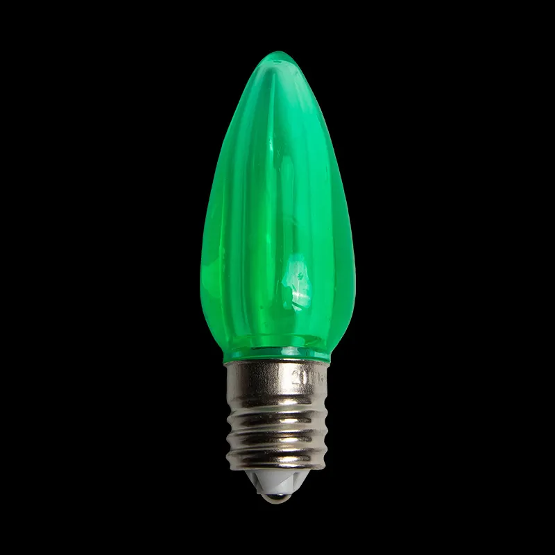 Bombilla LED C9 Transparente Verde