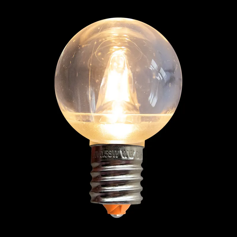 Bombilla transparente LED Minleon G40 E17 resistente al agua blanca cálida UL Sun 