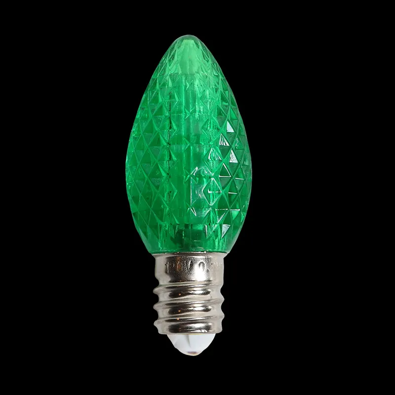 C7 Minleon LED Bombillas de repuesto Bombilla navideña verde UL impermeable al aire libre