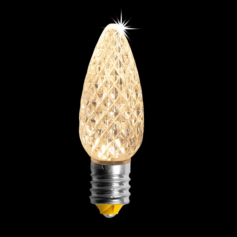 Bombilla LED facetada C9 V2 - Brillo blanco cálido como el sol