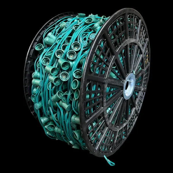 Cable hembra C7 SPT-1 de 500 ′, espaciado de 24 ″, verde