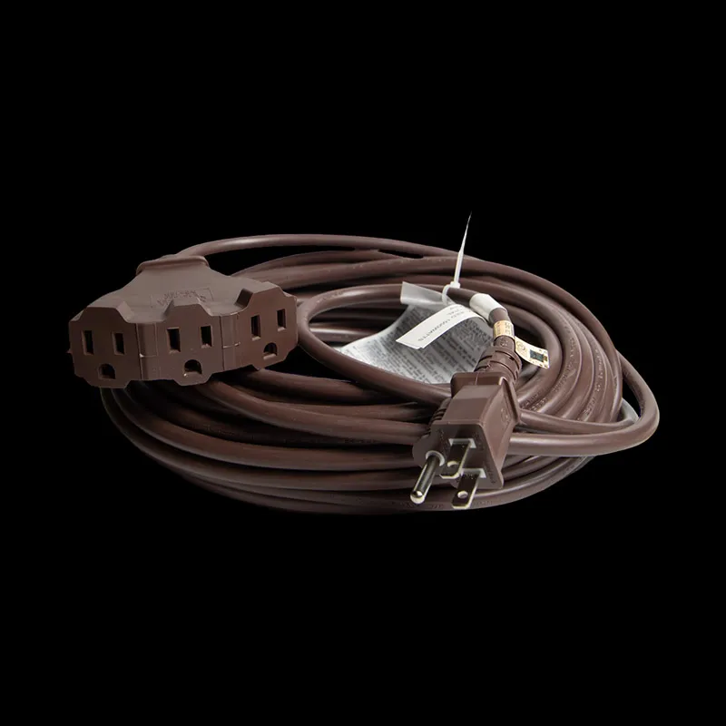 Cable de extensión de triple grifo de 100′ – Marrón