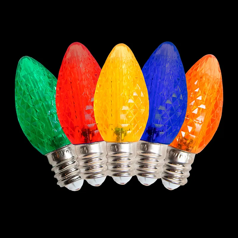 Bombilla LED Facetada C7 - Multi (R/G/Y/B/O)