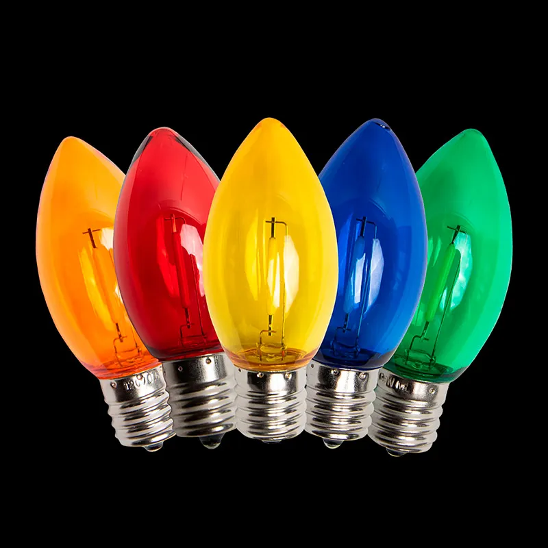 Bombilla de filamento LED C9 - Múltiple (R/G/Y/B/O)