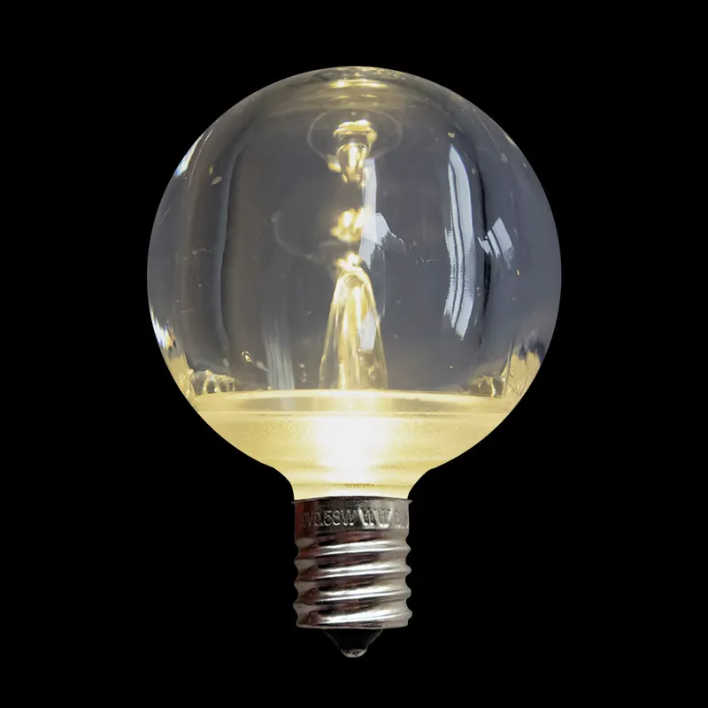 Bombilla LED Transparente G50/E12 – Blanco Cálido Tradicional
