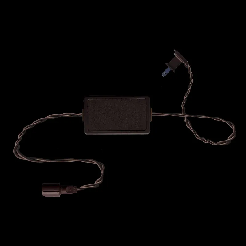 Cable de alimentación coaxial rectificado de 3 ′ marrón